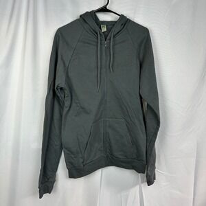 NWT Royal Apparel Organic Cotton Zip Hoodie Mens Medium Gray Sustainable Basic